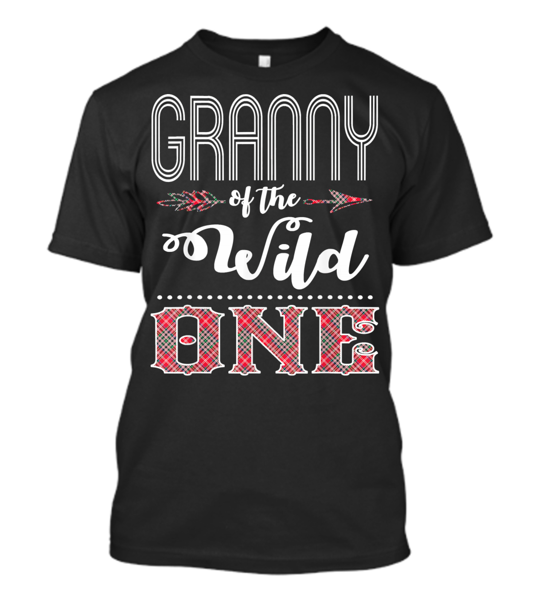 Granny Of The Wild One Plaid Lumberjack T-Shirt