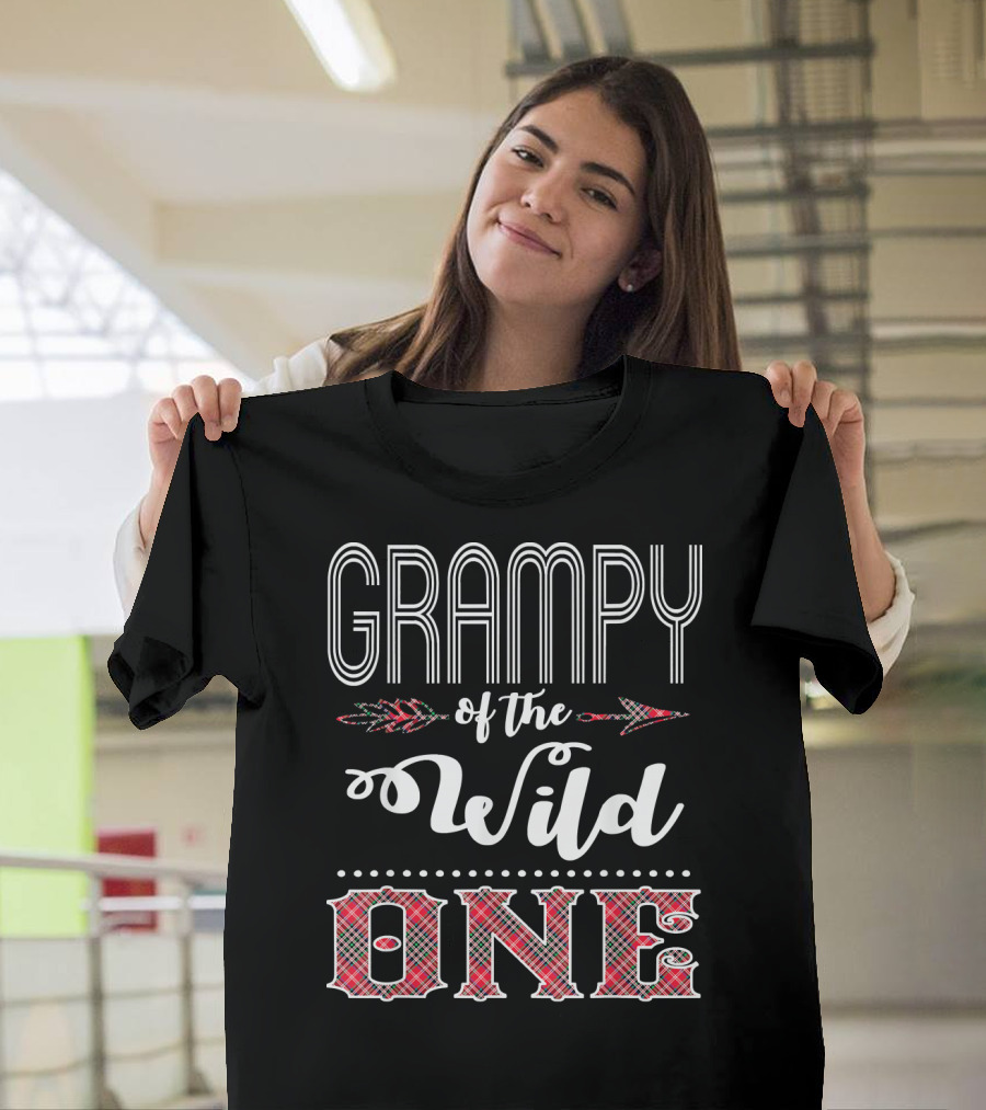 Grampy Of The Wild One Plaid Lumberjack T-Shirt