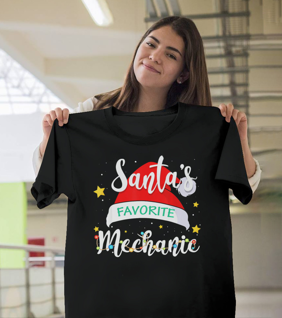 Santa's Favorite Mechanic Xmas Costume T-Shirt