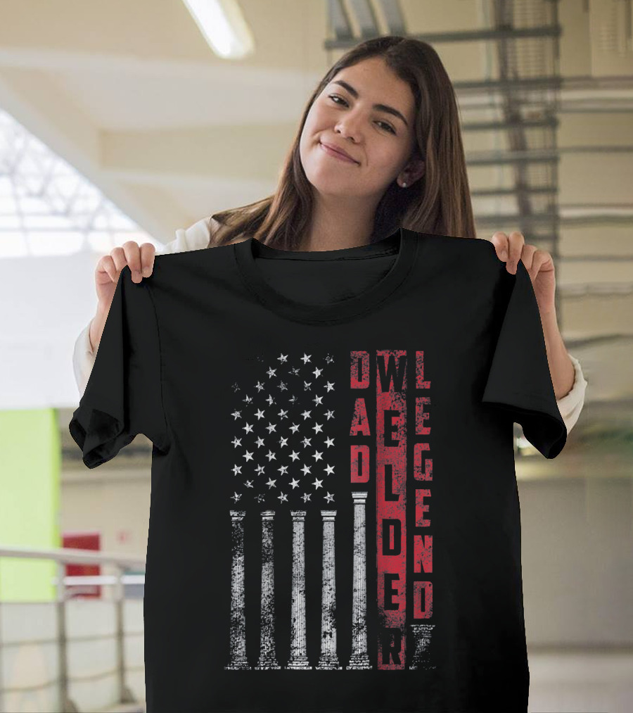 Dad Welder Legend American Distressed Flag T-Shirt