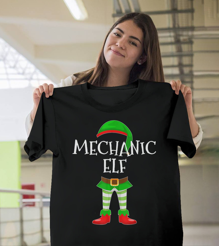 Mechanic Elf Christmas Costume T-Shirt