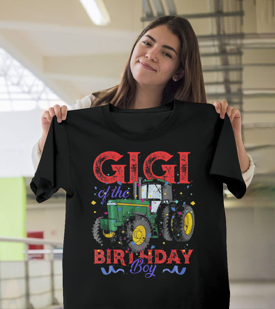 GIGI of the Birthday Boy Tractor Farm Party T-Shirt