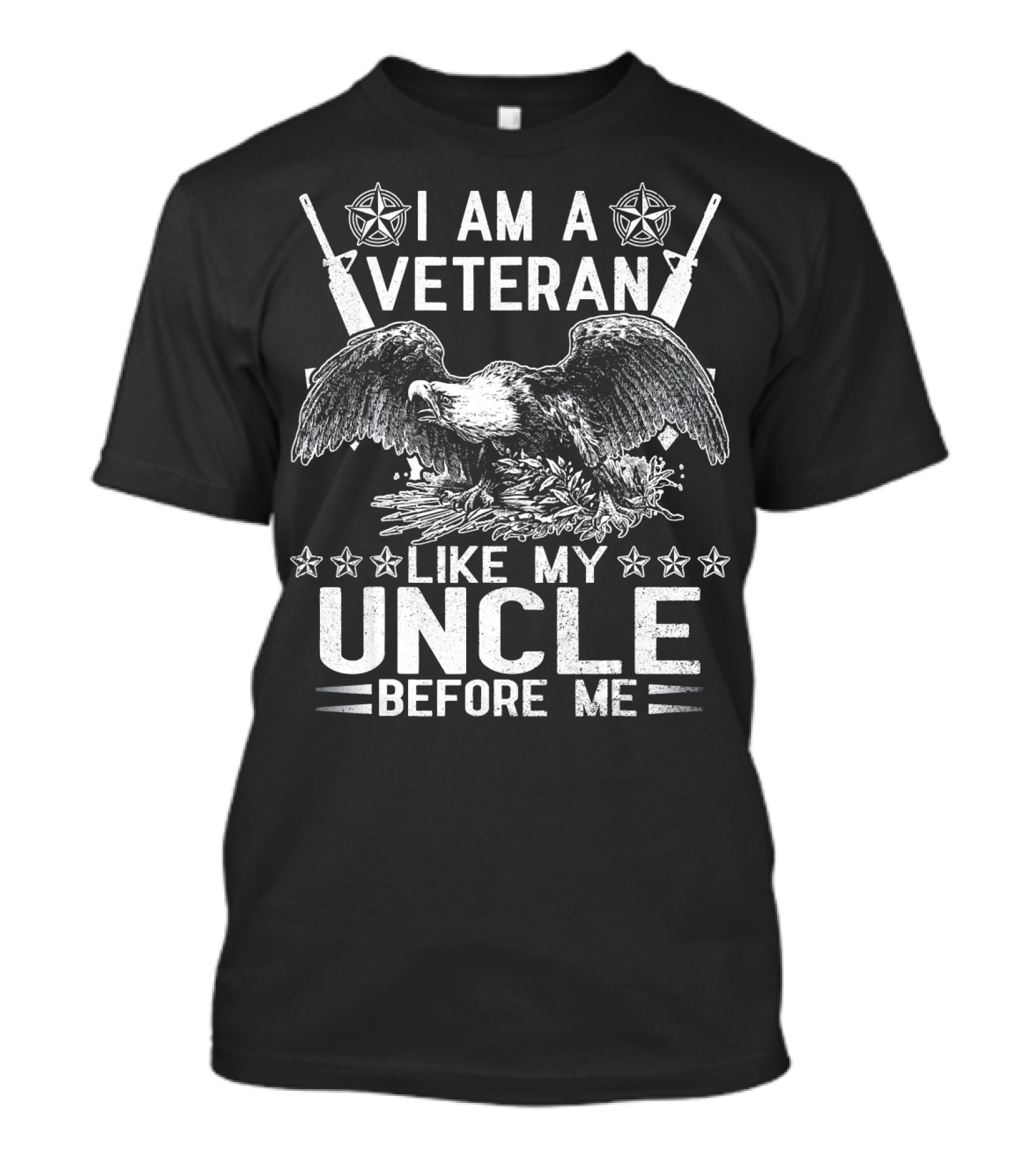 Veteran Pride Eagle And Stars Rifle Tribute To Uncle Legacy T-Shirt