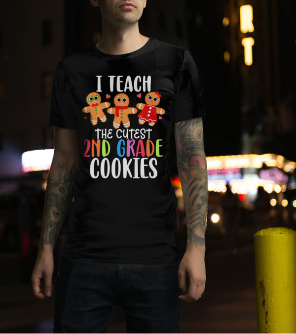 I Teach The Cutest 2nd Grade Cookies Gingerbread Heart T-Shirt