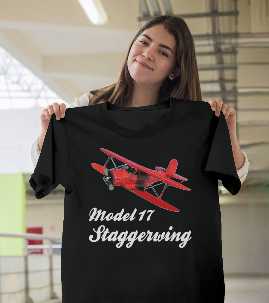 Model 17 Staggerwing Airplane Pilot Enthusiast T-Shirt