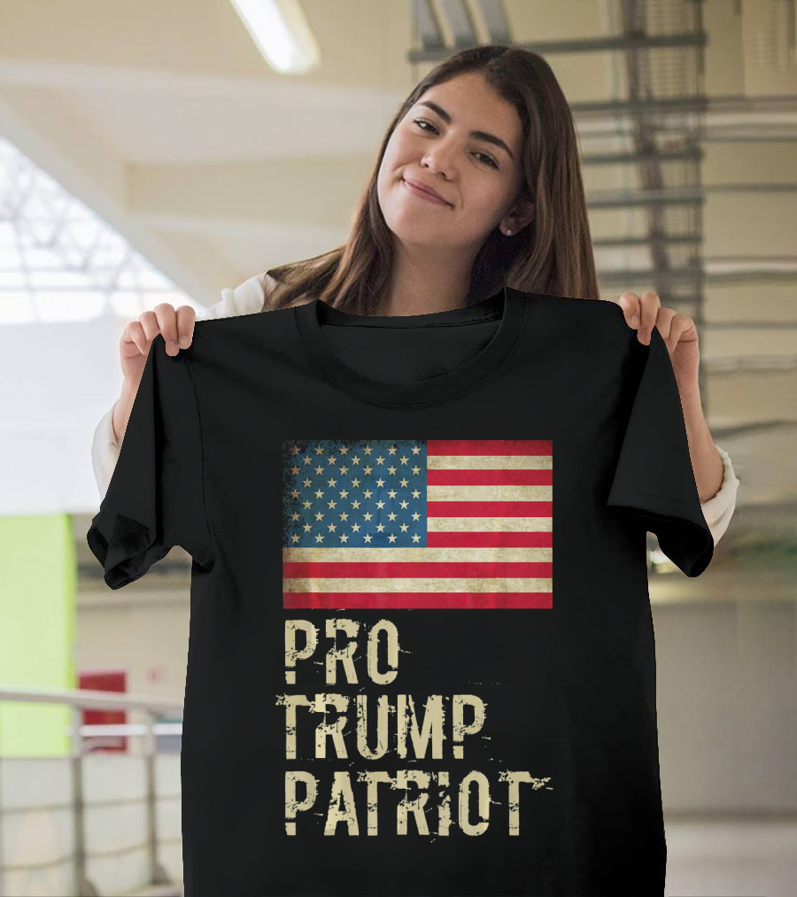 PRO TRUMP PATRIOT American Flag T-Shirt