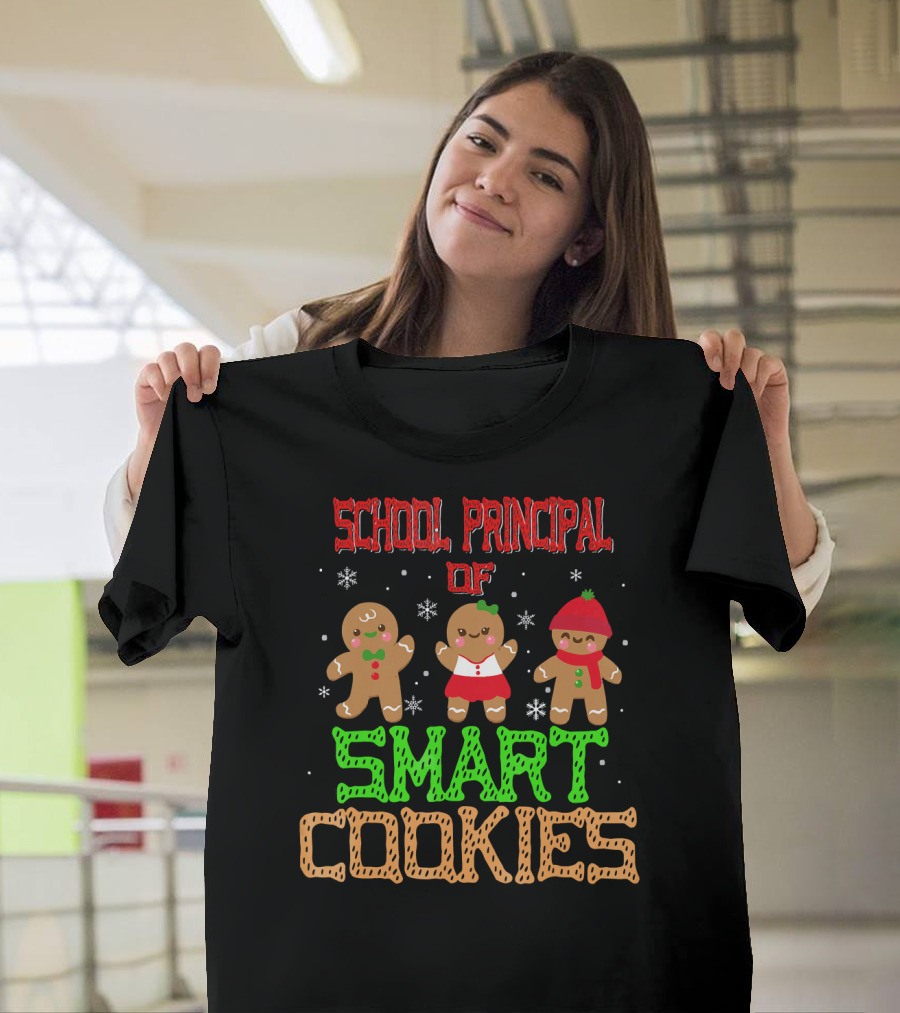 School Principal Of Smart Cookies Gingerbread Holiday T-Shirt