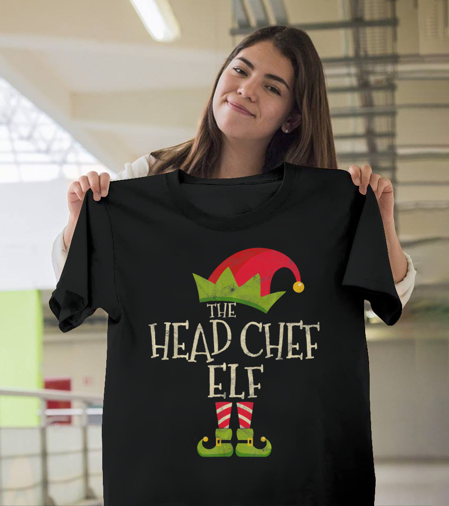 The Head Chef Elf Costume Family Christmas T-Shirt