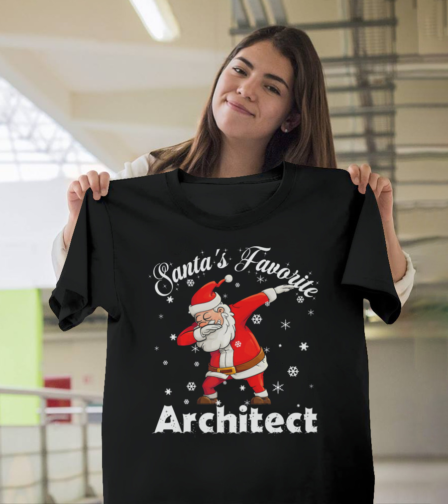 Santa's Favorite Architect Dabbing Santa T-Shirt