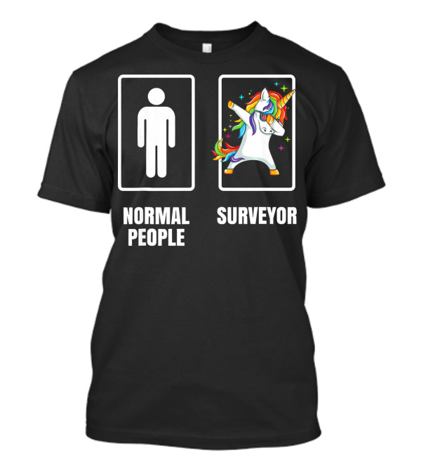 Normal People Surveyor Dabbing Unicorn T-Shirt