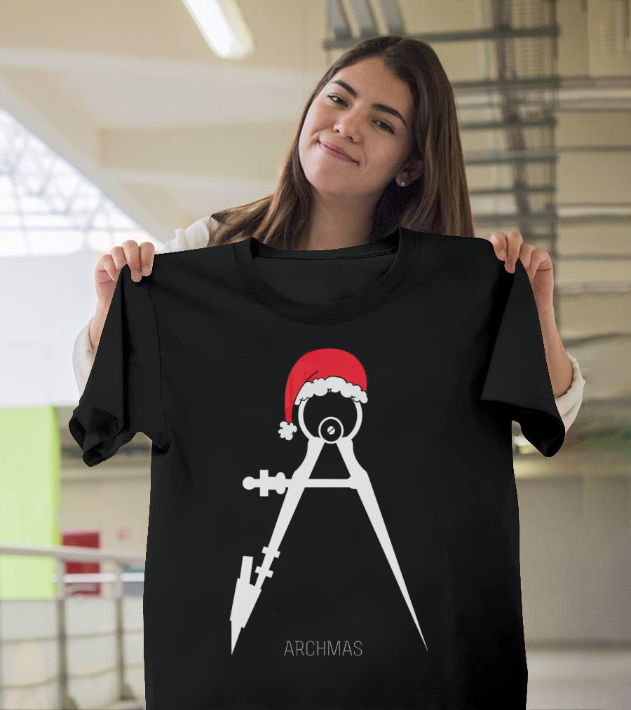 Archmas Christmas Architects Architecture Santa Hat T-Shirt