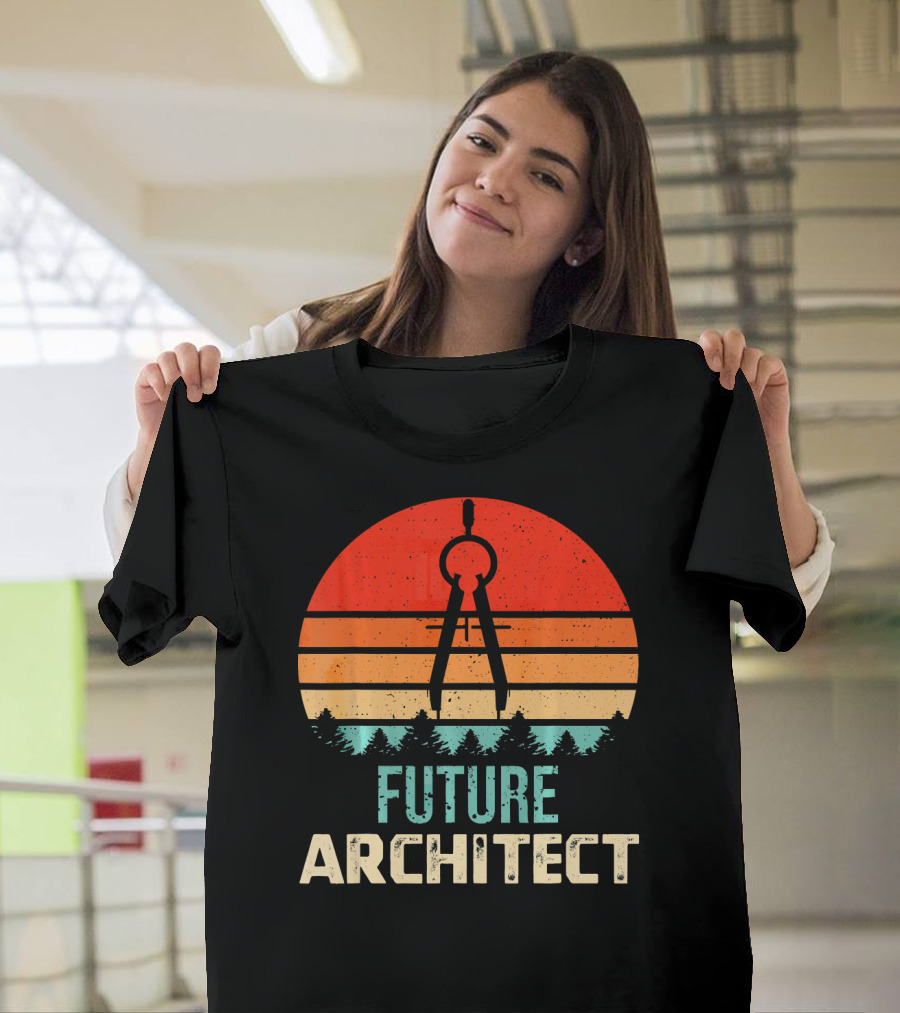 Future Architect Vintage Compass Sunset T-Shirt