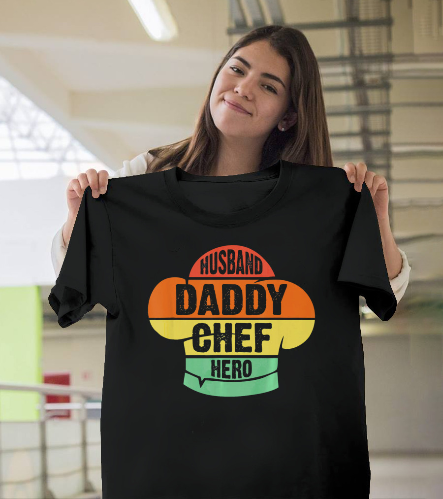 Husband Daddy Chef Hero Cooking T-Shirt