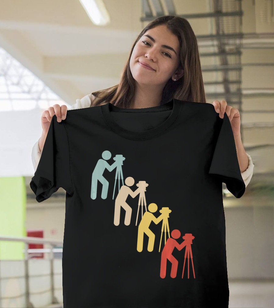 Land Surveying Retro Job Funny Surveyor Vintage Colorful T-Shirt