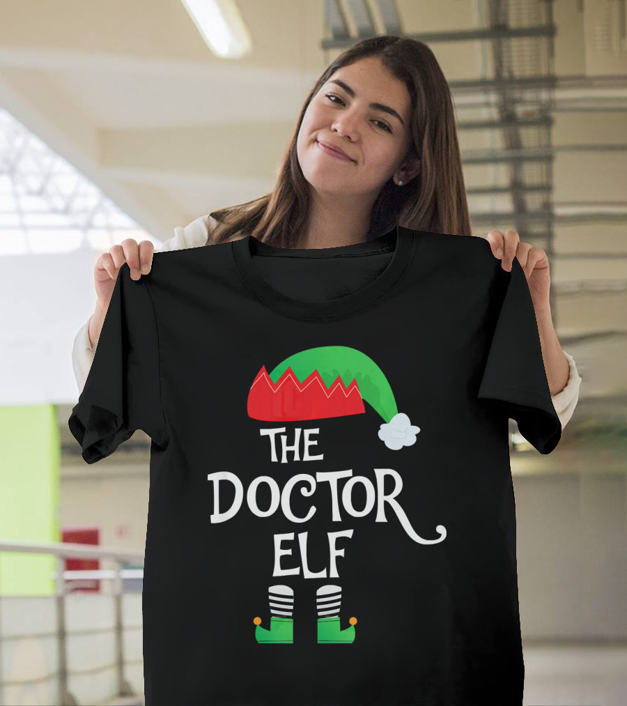 The Doctor Elf Matching Family Group Christmas Holiday Pajama T-Shirt
