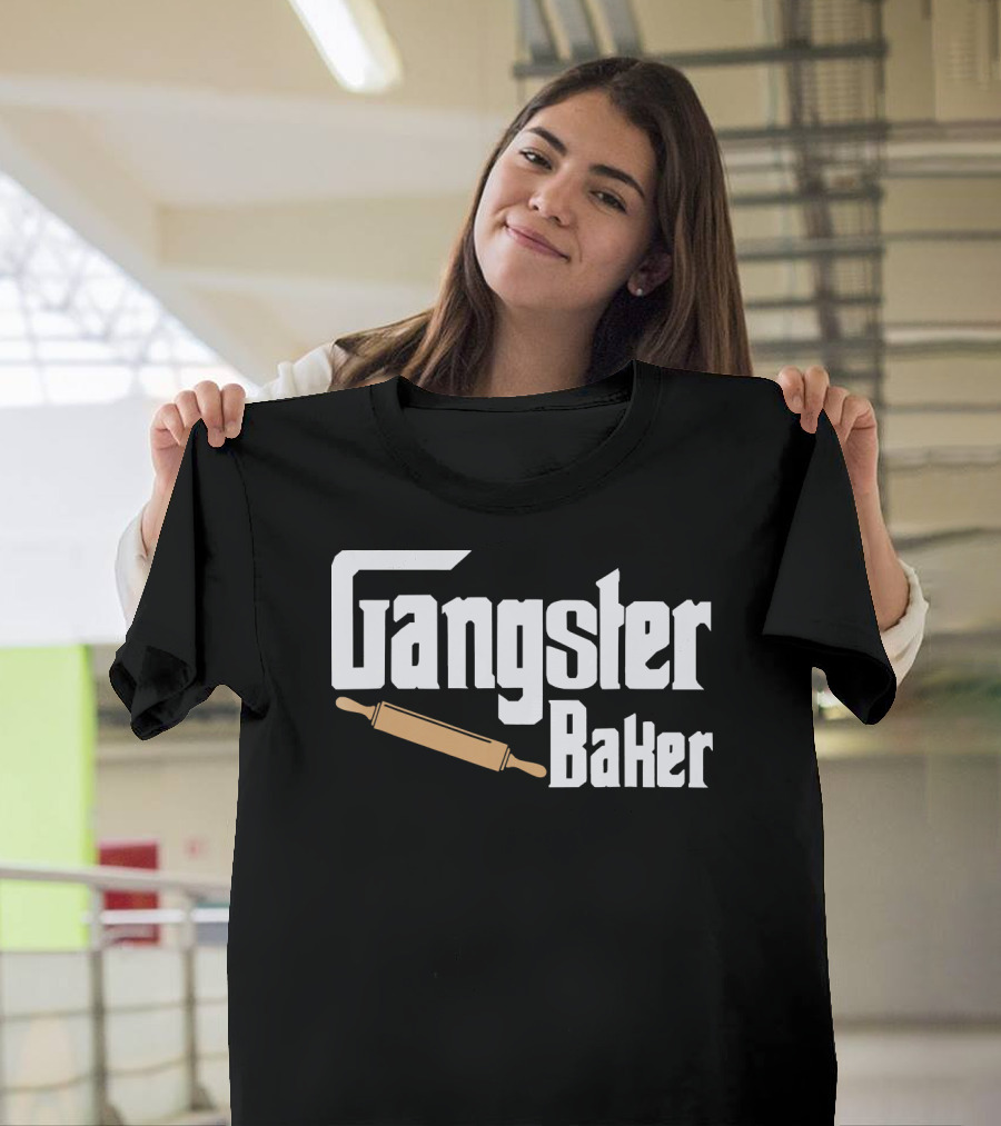 Gangster Baker Rolling Pin Culinary Past T-Shirt