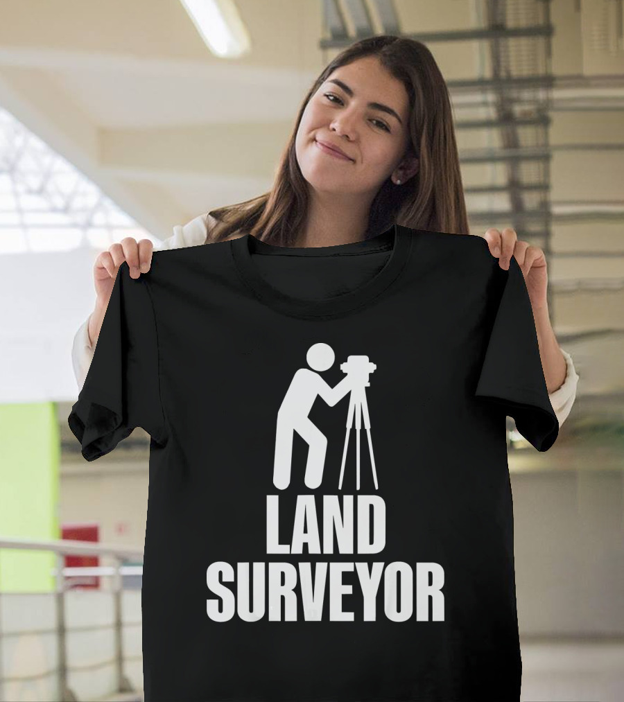 Surveyor Silhouette Land Surveying Professional T-Shirt