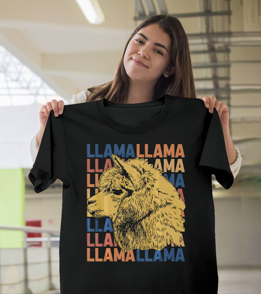 LLAMA LLAMA Pop Art Style Alpaca T-Shirt