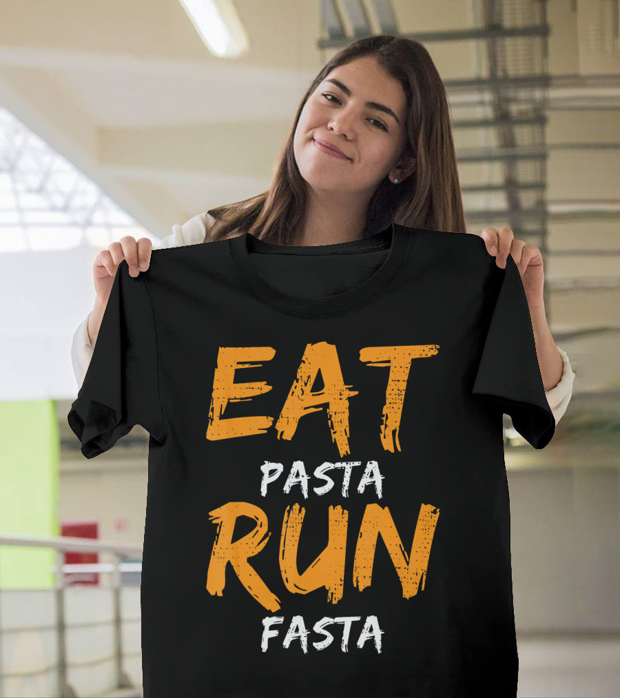 Eat Pasta Run Fasta Italian Noodles Chef T-Shirt