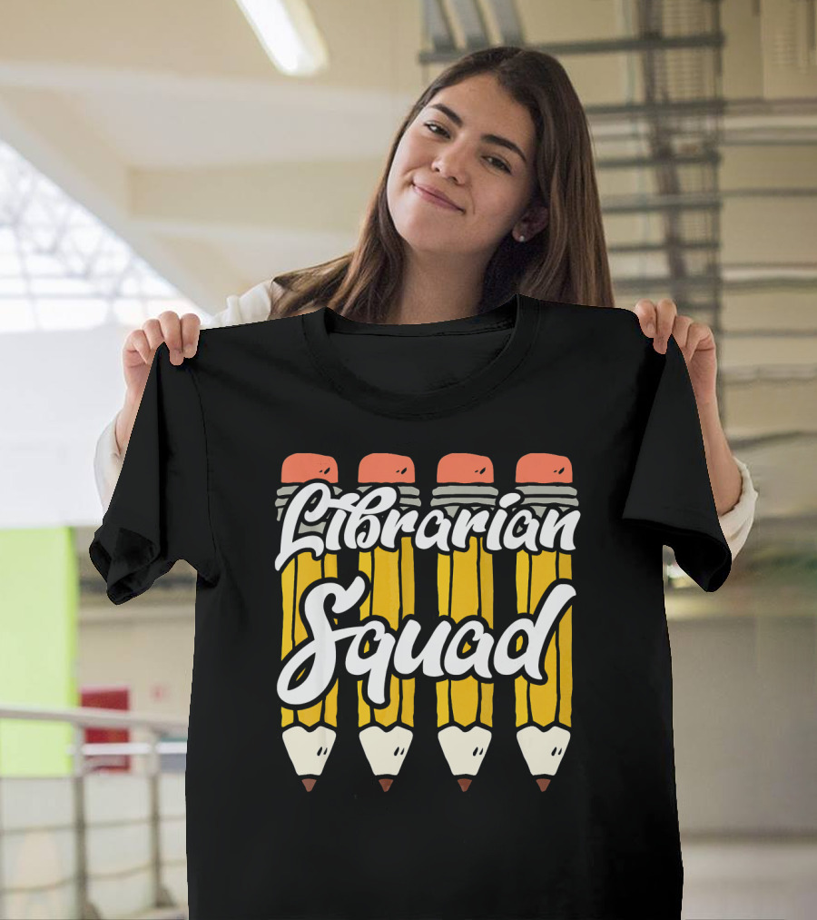 Librarian Squad Pencil Team T-Shirt