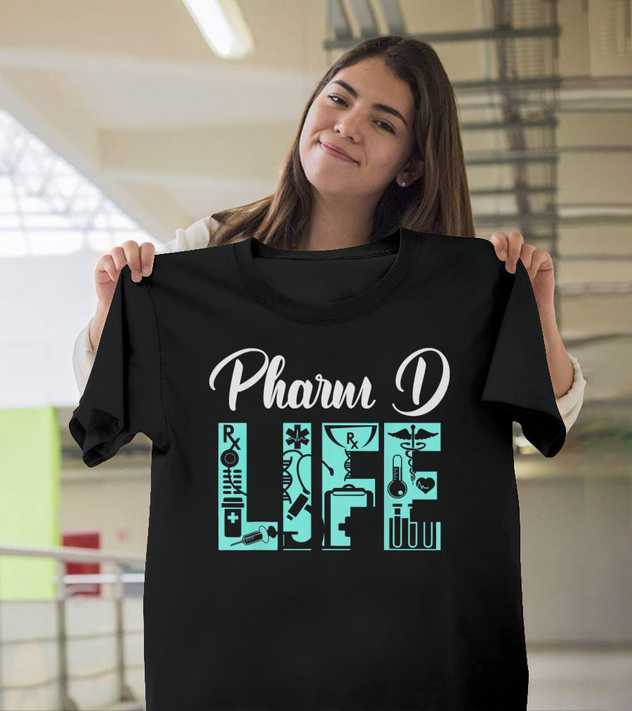 PharmD Life Doctor of Pharmacy Rx Symbols Doctorate T-Shirt