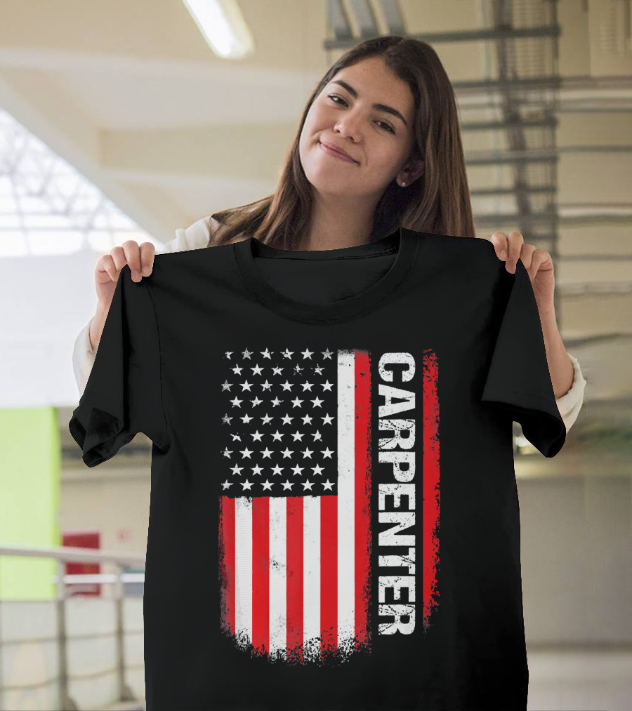 American Flag Carpenter T-Shirt