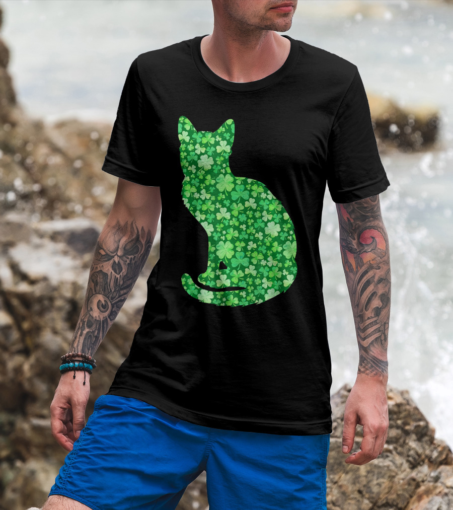 Shamrock Cat Clover T-Shirt