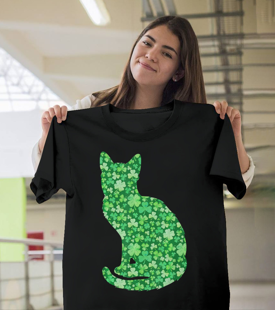Shamrock Cat Clover T-Shirt
