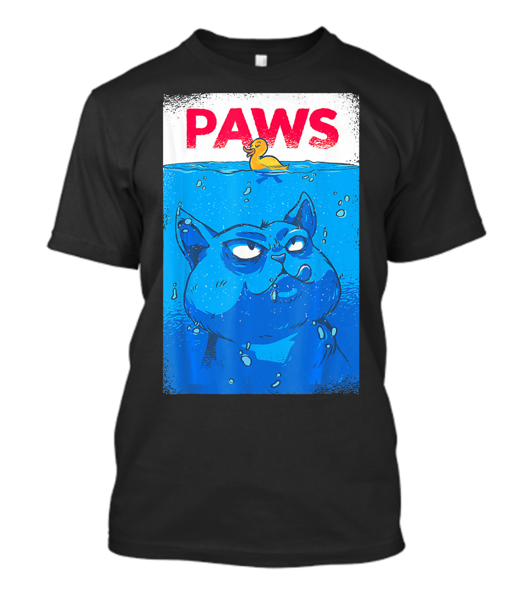 PAWS Funny Cat And Duck T-Shirt