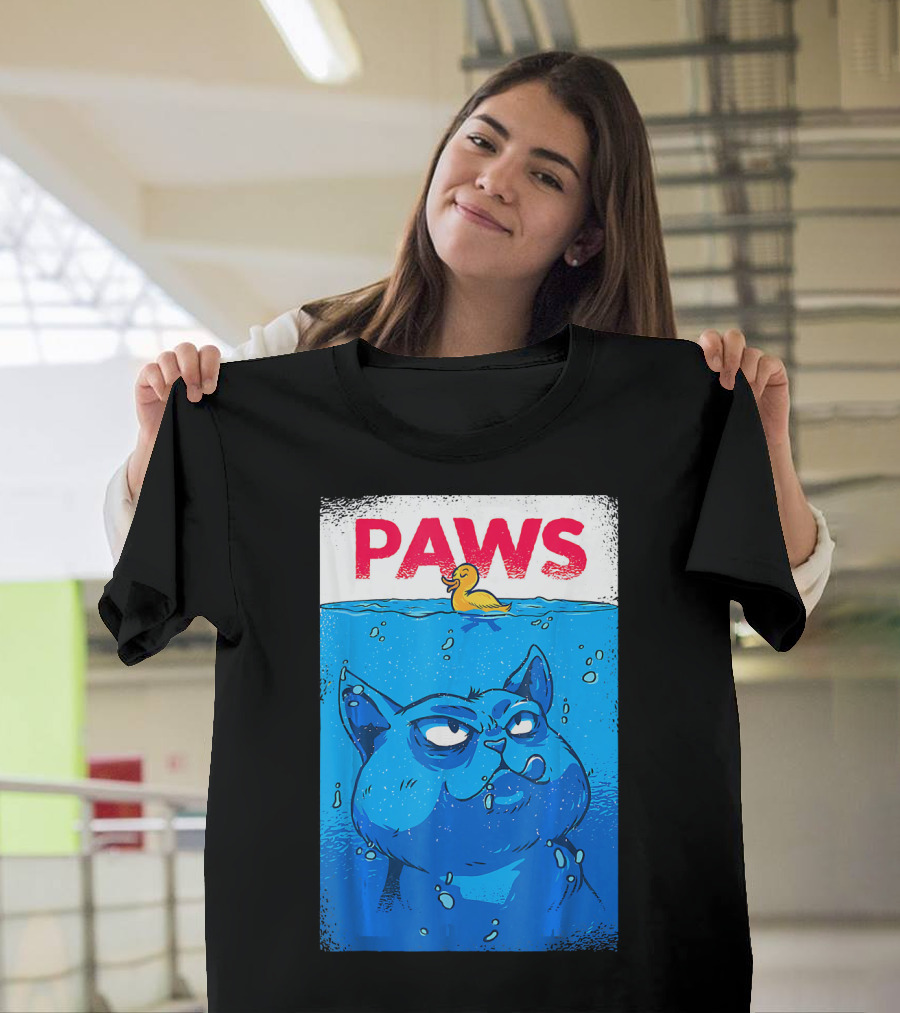 PAWS Funny Cat And Duck T-Shirt