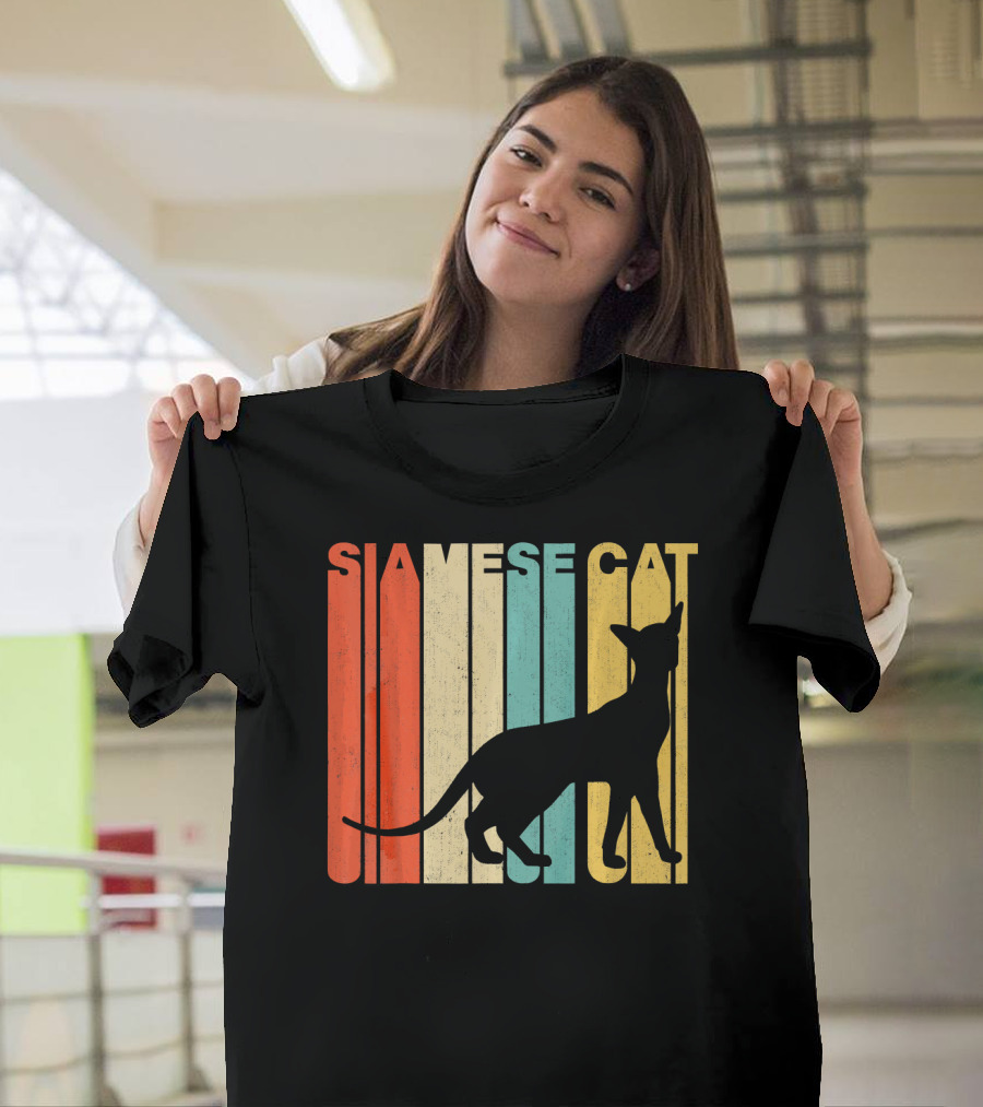 Retro Vintage Siamese Cat T-Shirt