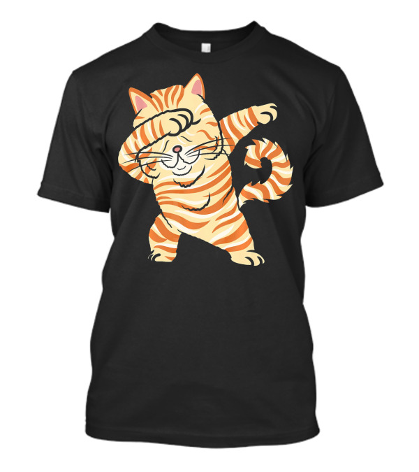 Exotic Shorthair Cat Dabbing Dance Striped T-Shirt