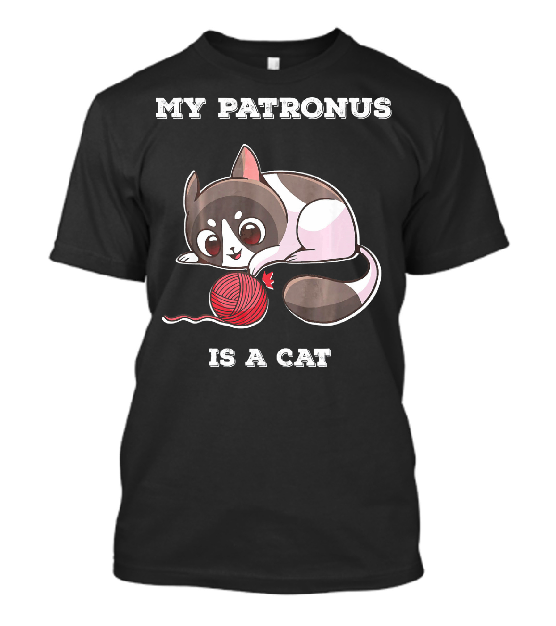 My Patronus Is A Cat Funny Kitten Playful Ball Of Yarn T-Shirt