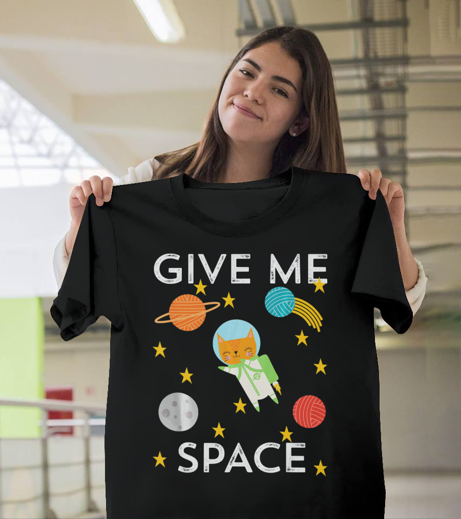 Cat Lover Give Me Space Astronaut Adventure T-Shirt