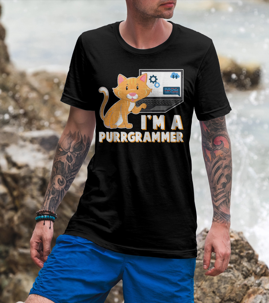 I'm A Purrgrammer IT Computer Scientist Funny Kitten Lover T-Shirt