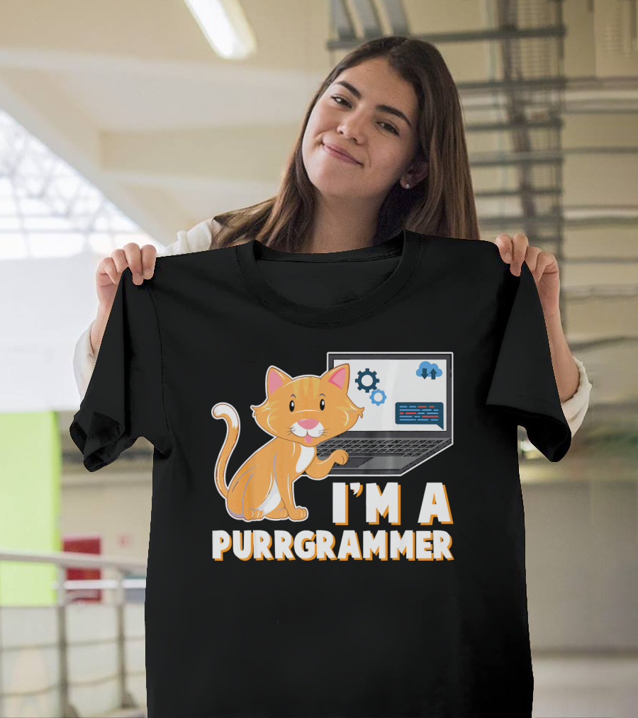 I'm A Purrgrammer IT Computer Scientist Funny Kitten Lover T-Shirt