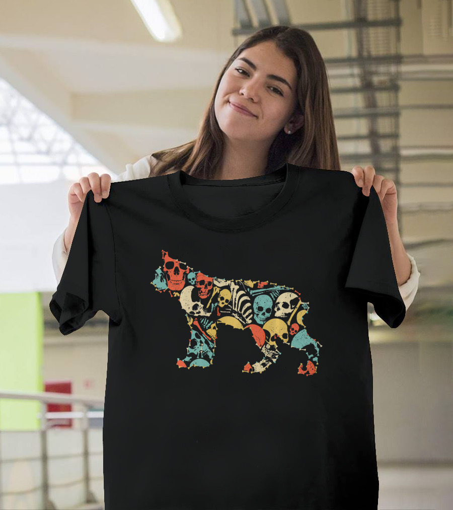 LYNX Colorful Skulls and Bones Collage T-Shirt