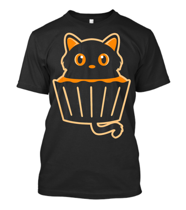 Cute Halloween Black Cat In A Pie T-Shirt