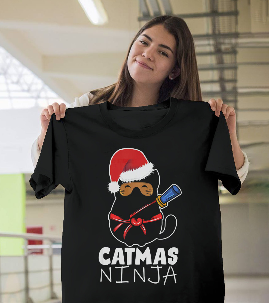 CATMAS Ninja Christmas Cat Kitty Kitten Love T-Shirt