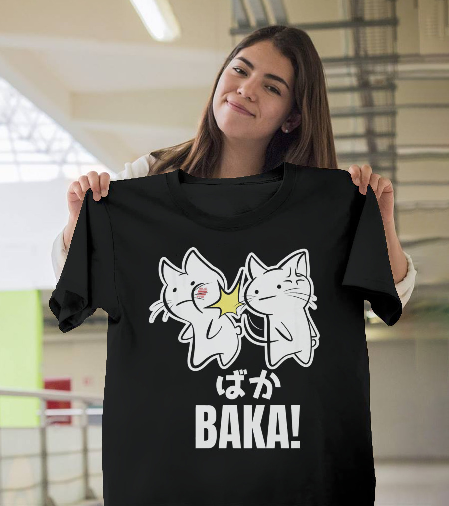 Baka Cat Kitten Funny Cute Anime Slap T-Shirt