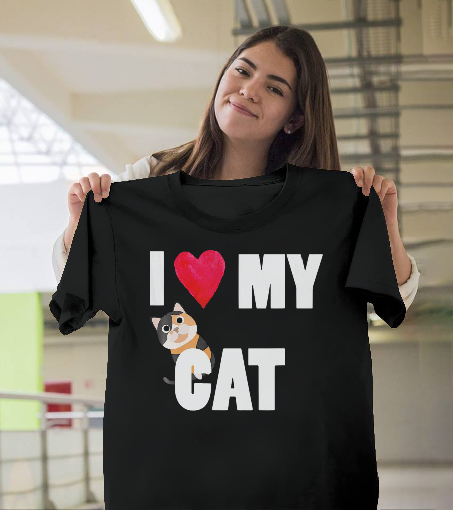 I Love My Cat Calico T-Shirt