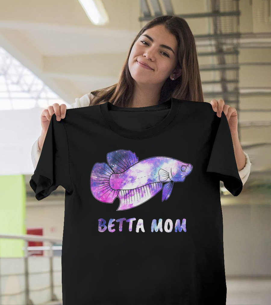 Betta Mom Galaxy Fish T-Shirt