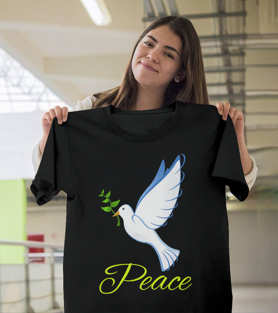 Dove with Olive Branch Peace T-Shirt