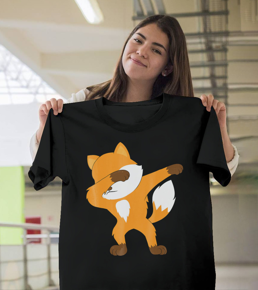 Dabbing Cute Fox Dance Animal Dab Fox T-Shirt