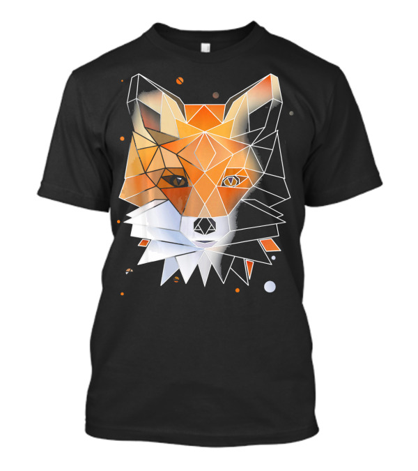 Geometric Fox Polygon Wild Abstract Animal T-Shirt