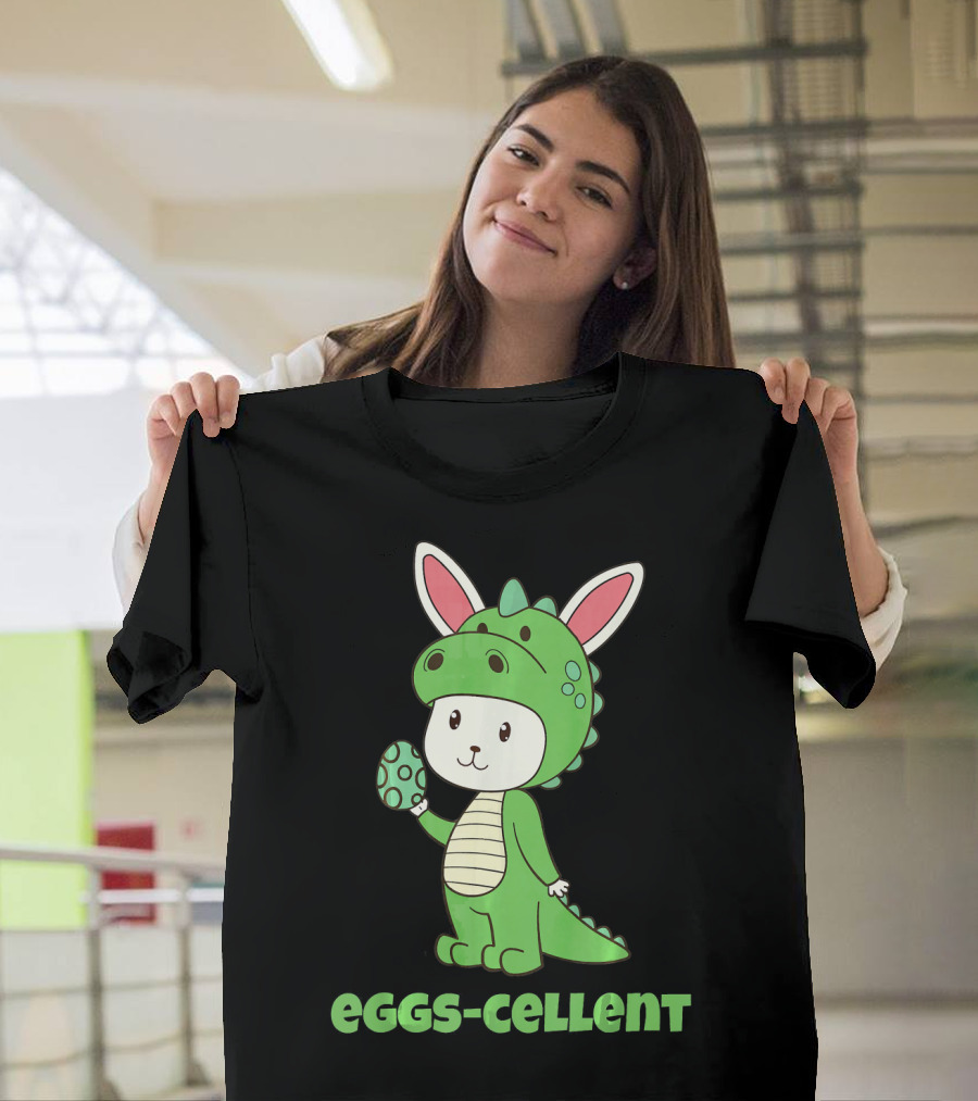 Eggs Cellent Easter Rex Dinosaur Eggce Bunny Costume with Egg T-Shirt