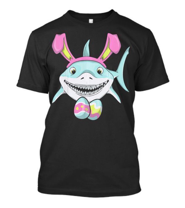 Easter Bunny Shark With Eggs T-Shirt