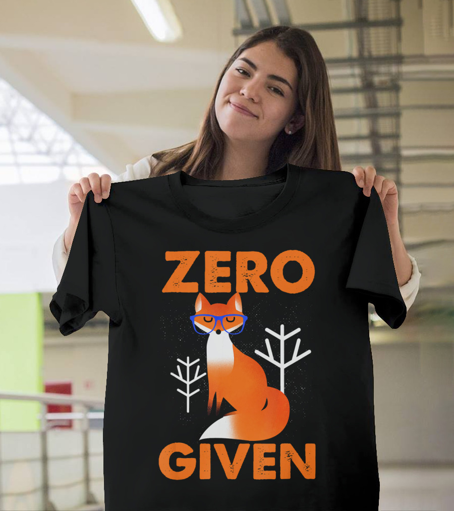 Zero Fox Given Funny Cool Fox with Glasses T-Shirt
