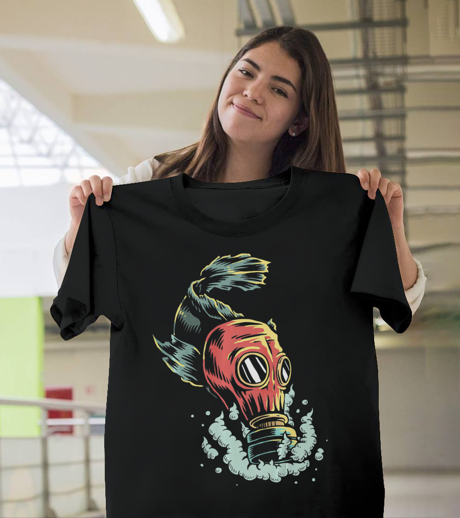 Japanese Koi Gas Mask Fusion Tattoo T-Shirt