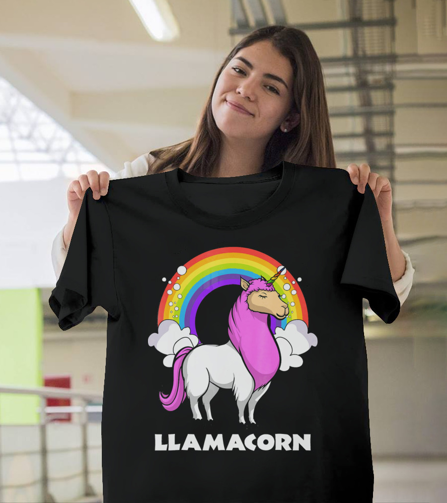 Llamacorn Unicorn Llama Alpaca Rainbow Magic T-Shirt